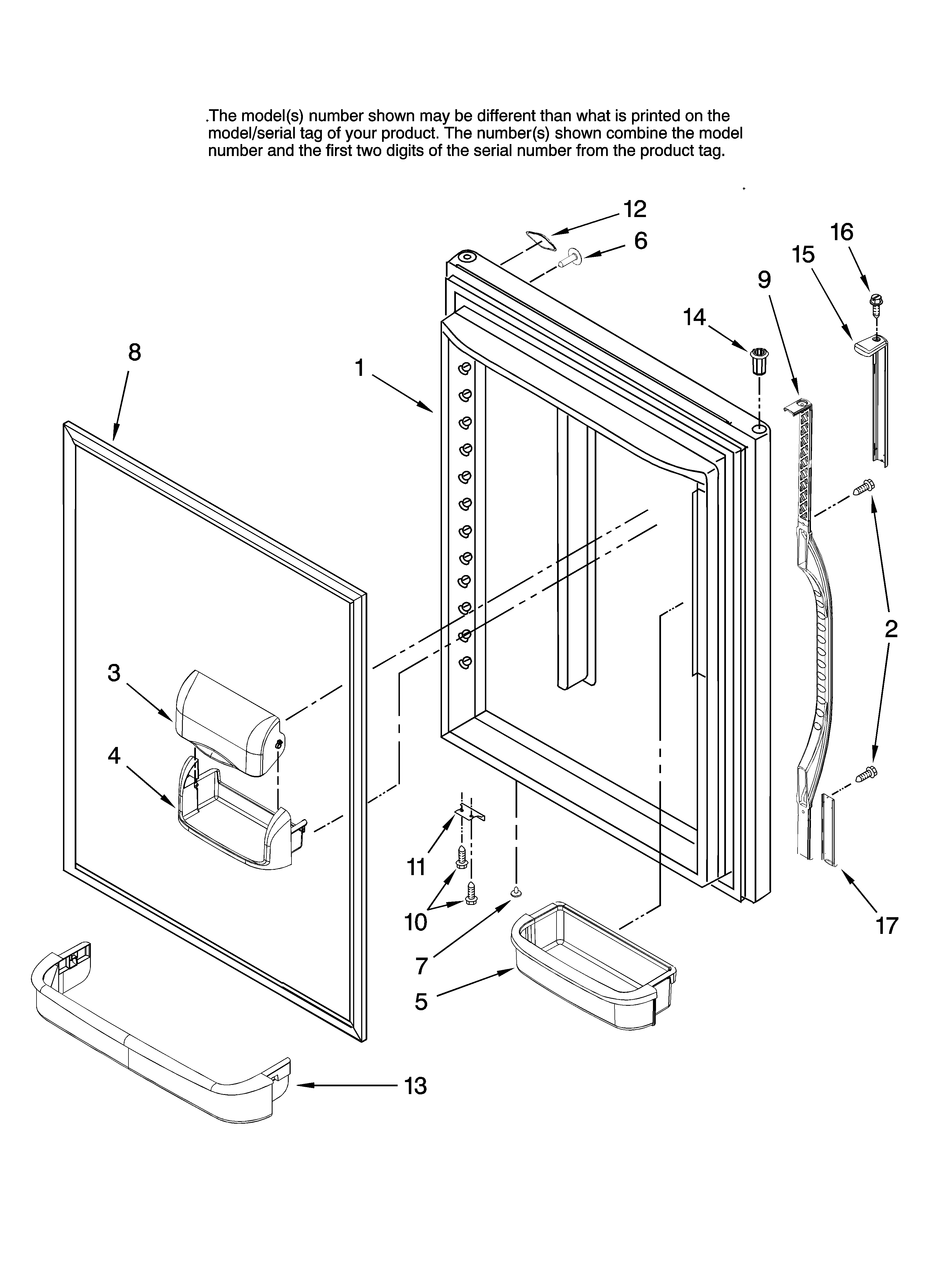 Refrigerator door parts
