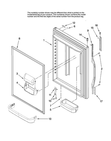 Refrigerator door parts