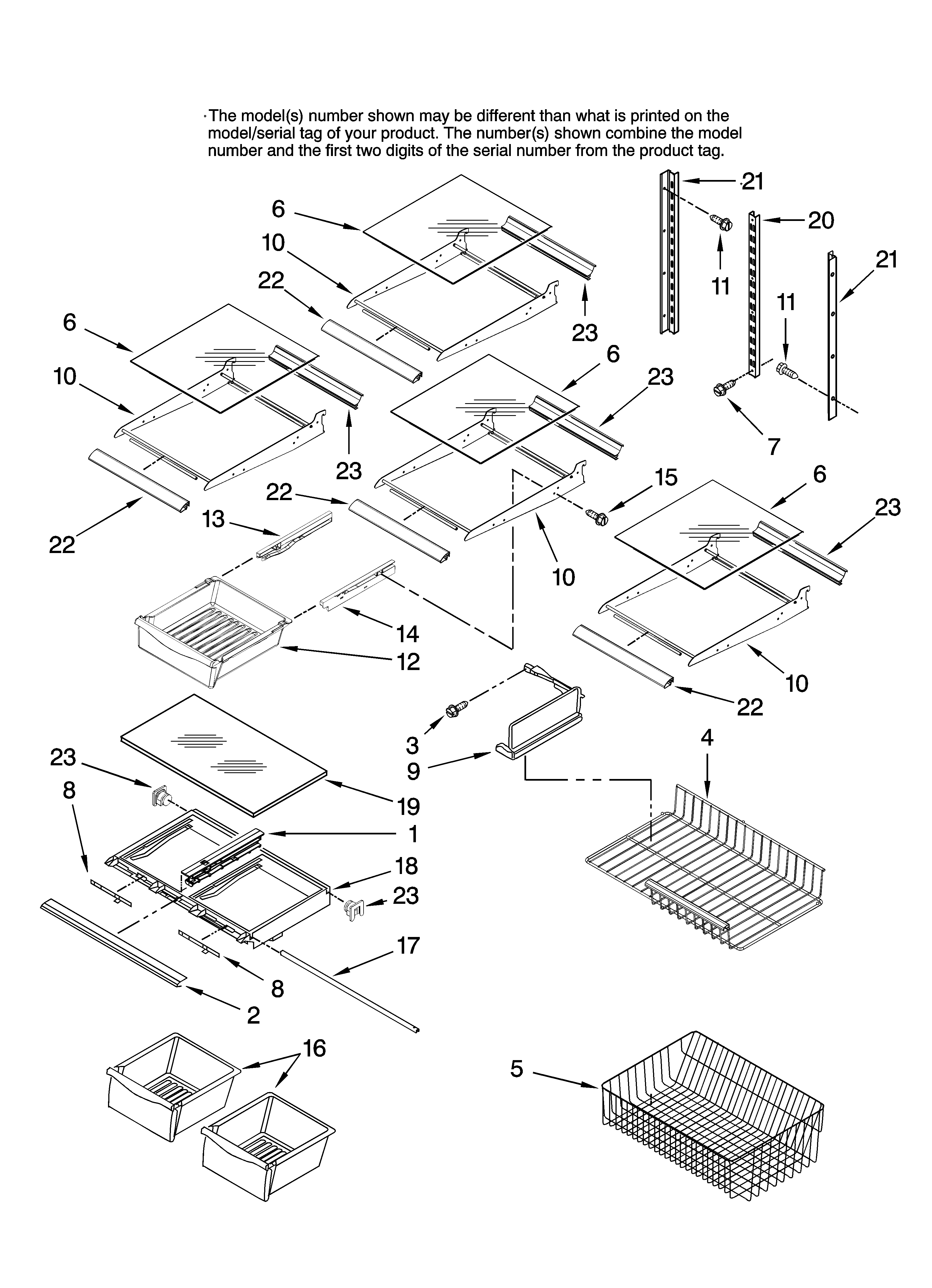 Shelf parts, optional parts