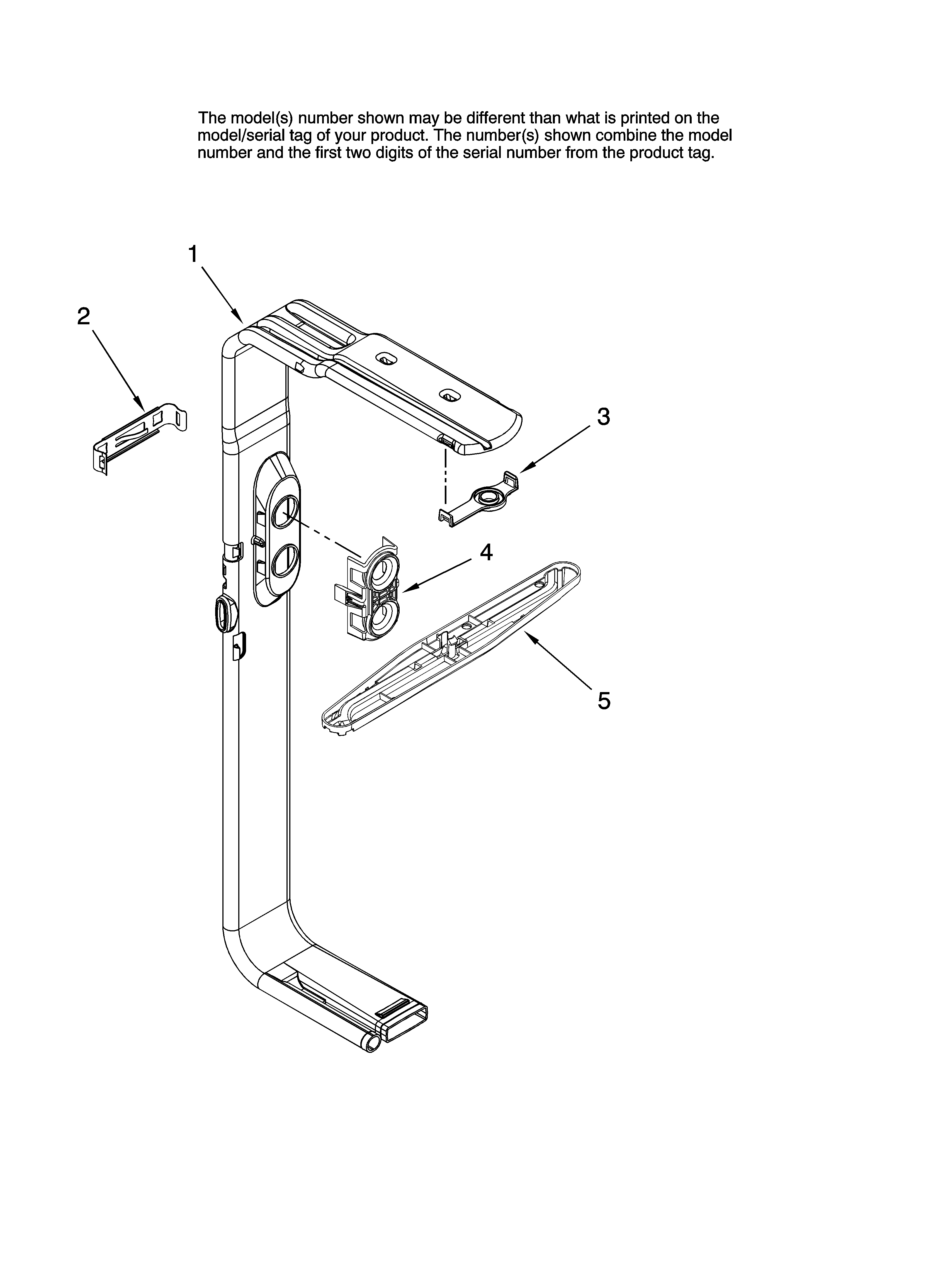 UPPER WASH AND RINSE PARTS, OPTIONAL PARTS (NOT INCLUD