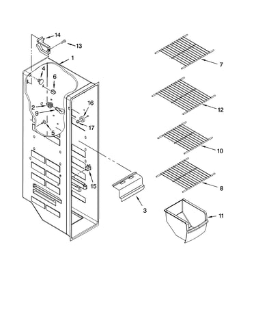 Freezer liner parts
