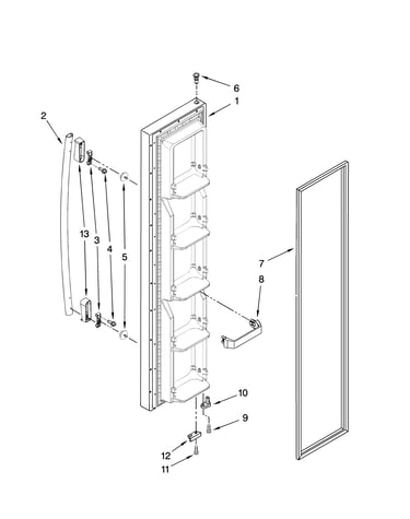 Freezer door parts