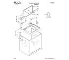 Whirlpool 7MWT99910VW0 top and cabinet parts diagram
