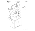 Whirlpool 7MWT99920VW0 top and cabinet parts diagram