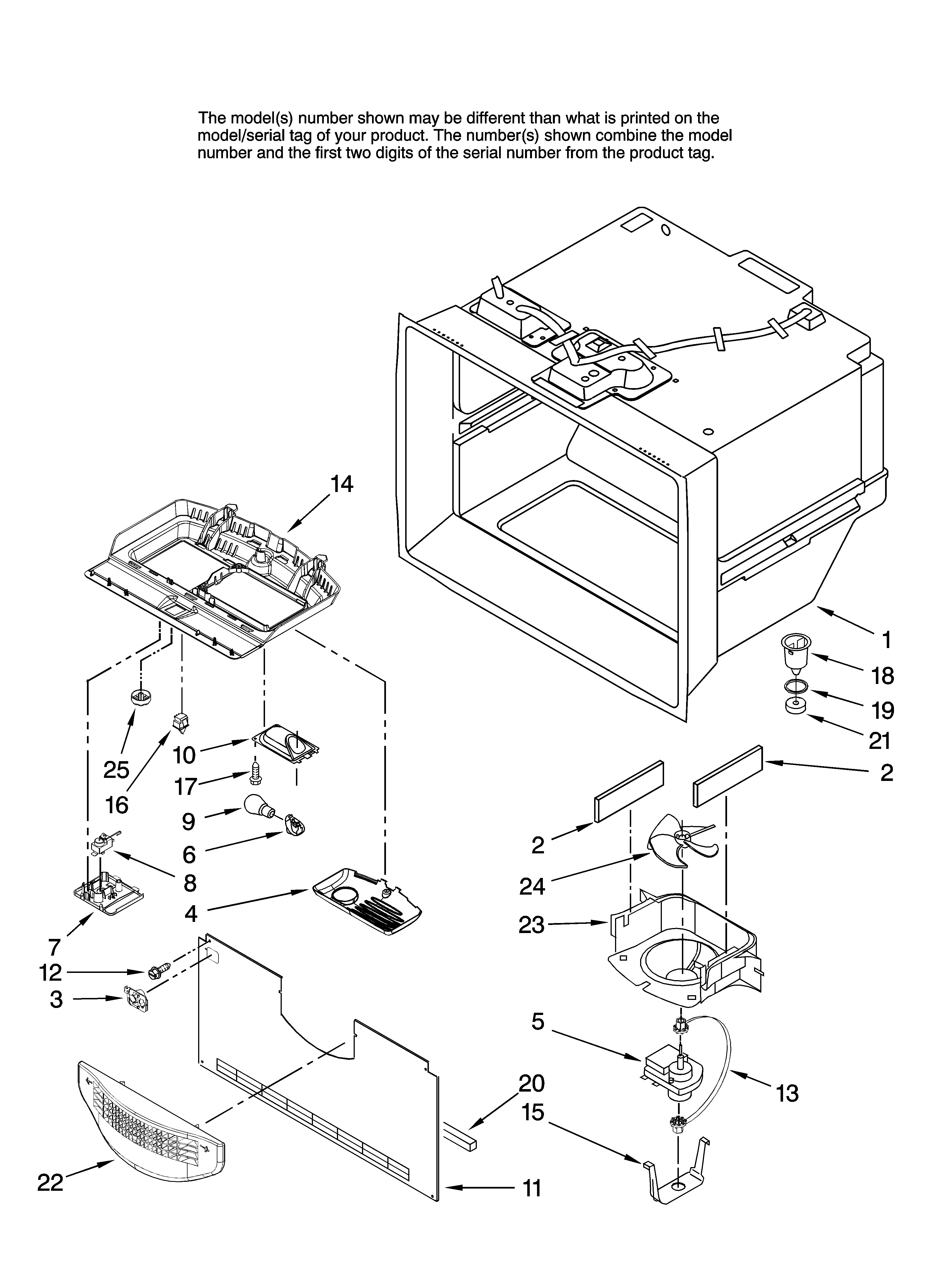 Freezer liner parts