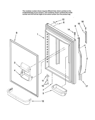 Refrigerator door parts