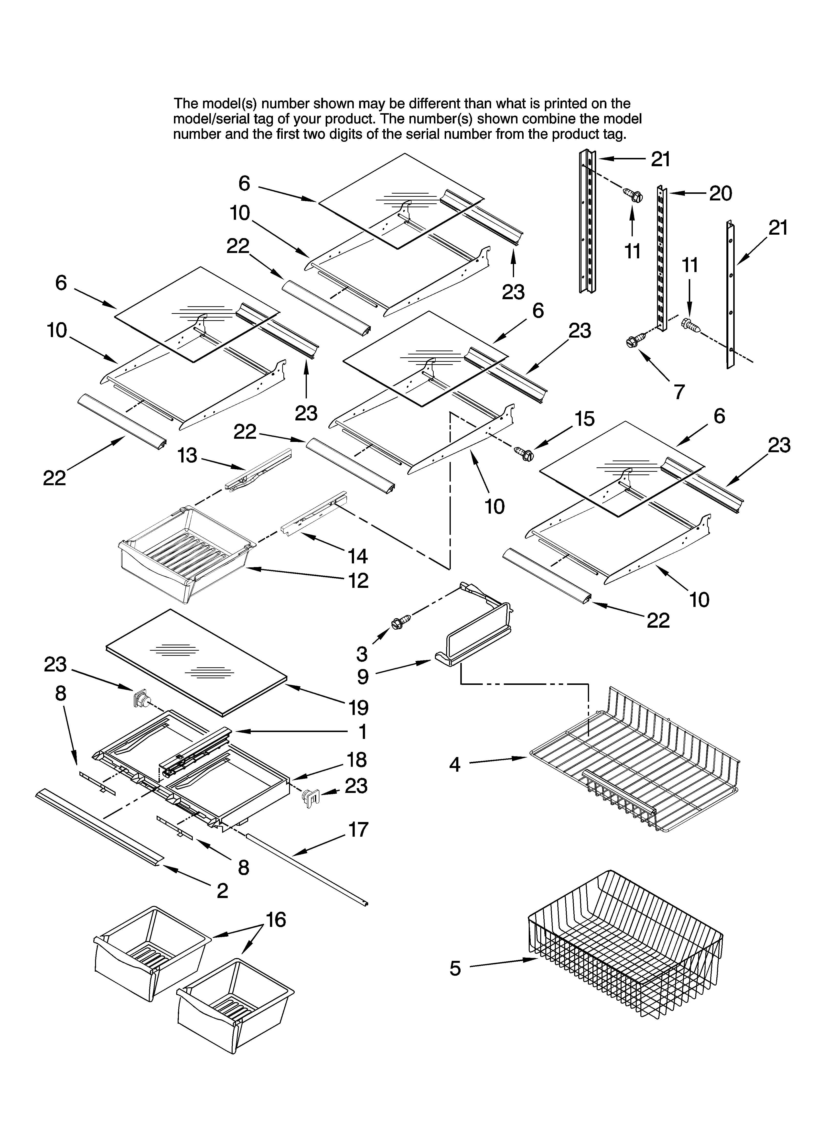Shelf parts, optional parts