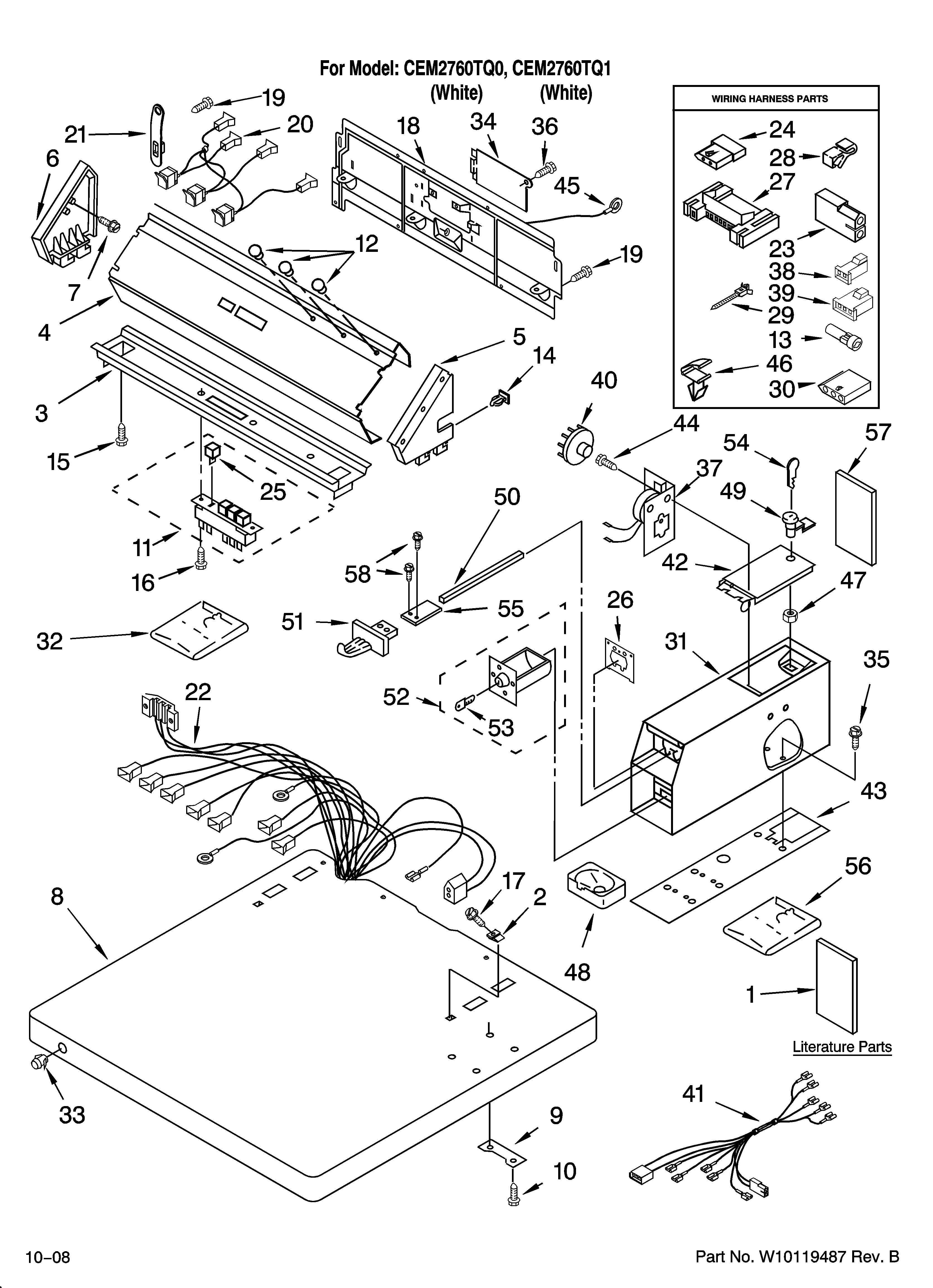 Top and console parts
