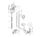 Fulgor DW324K1AWH0 fill, drain and overfill parts diagram