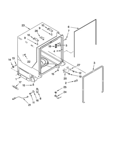 Tub and frame parts
