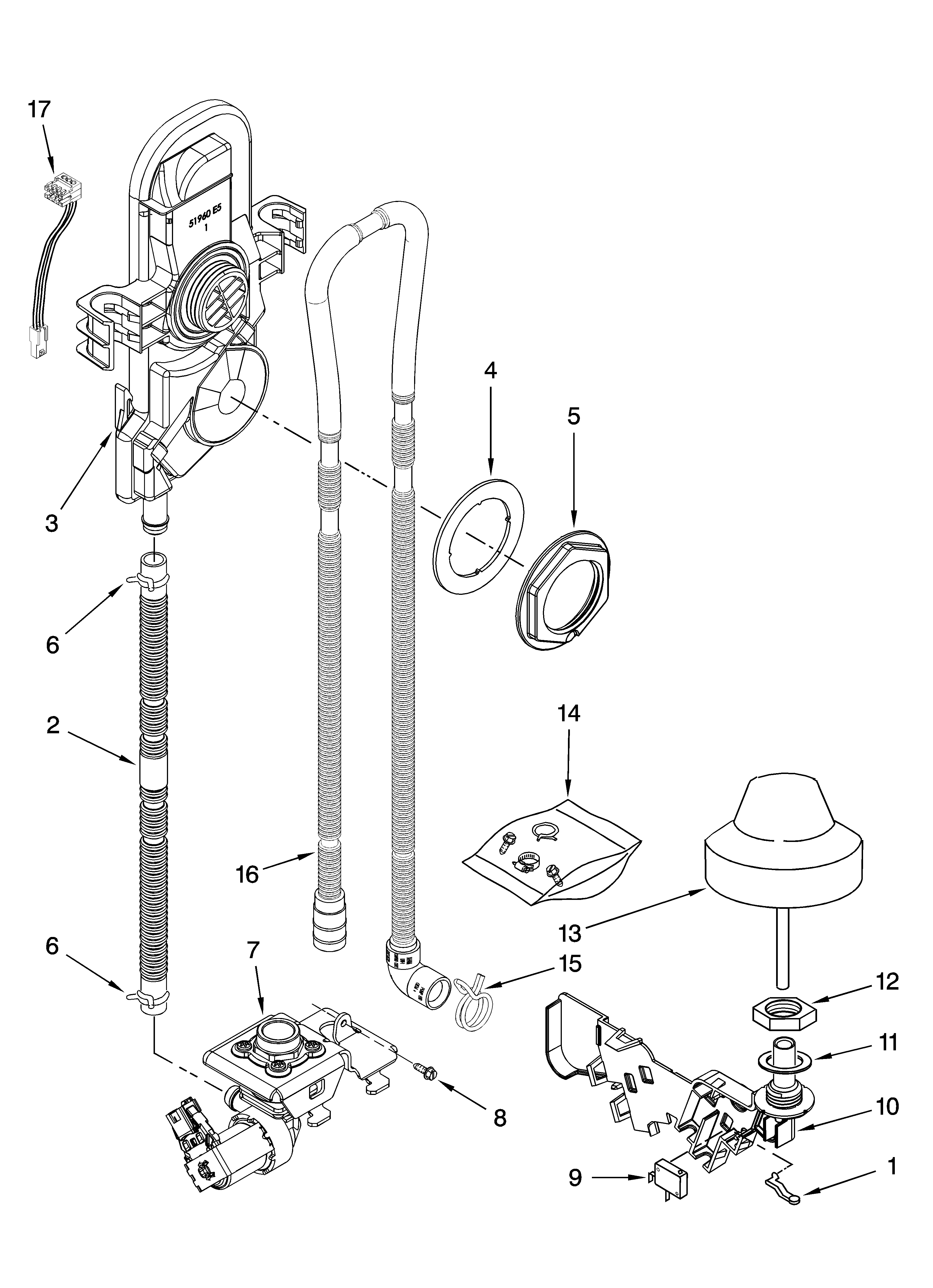 Fill, drain and overfill parts