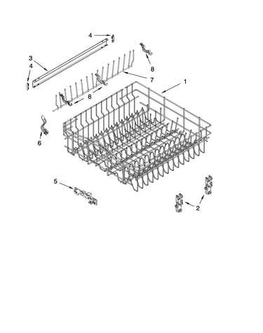 Upper rack and track parts