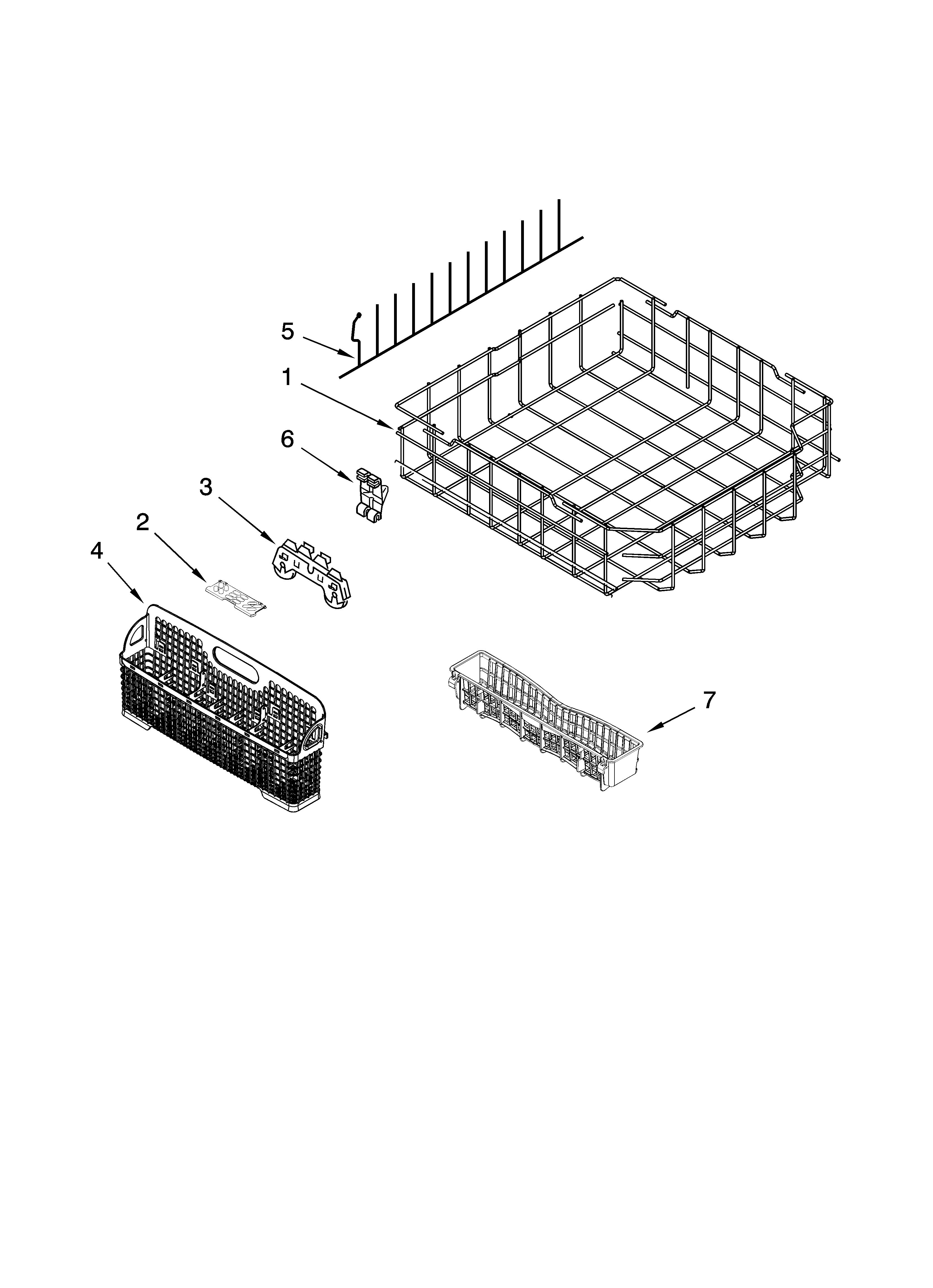 Lower rack parts