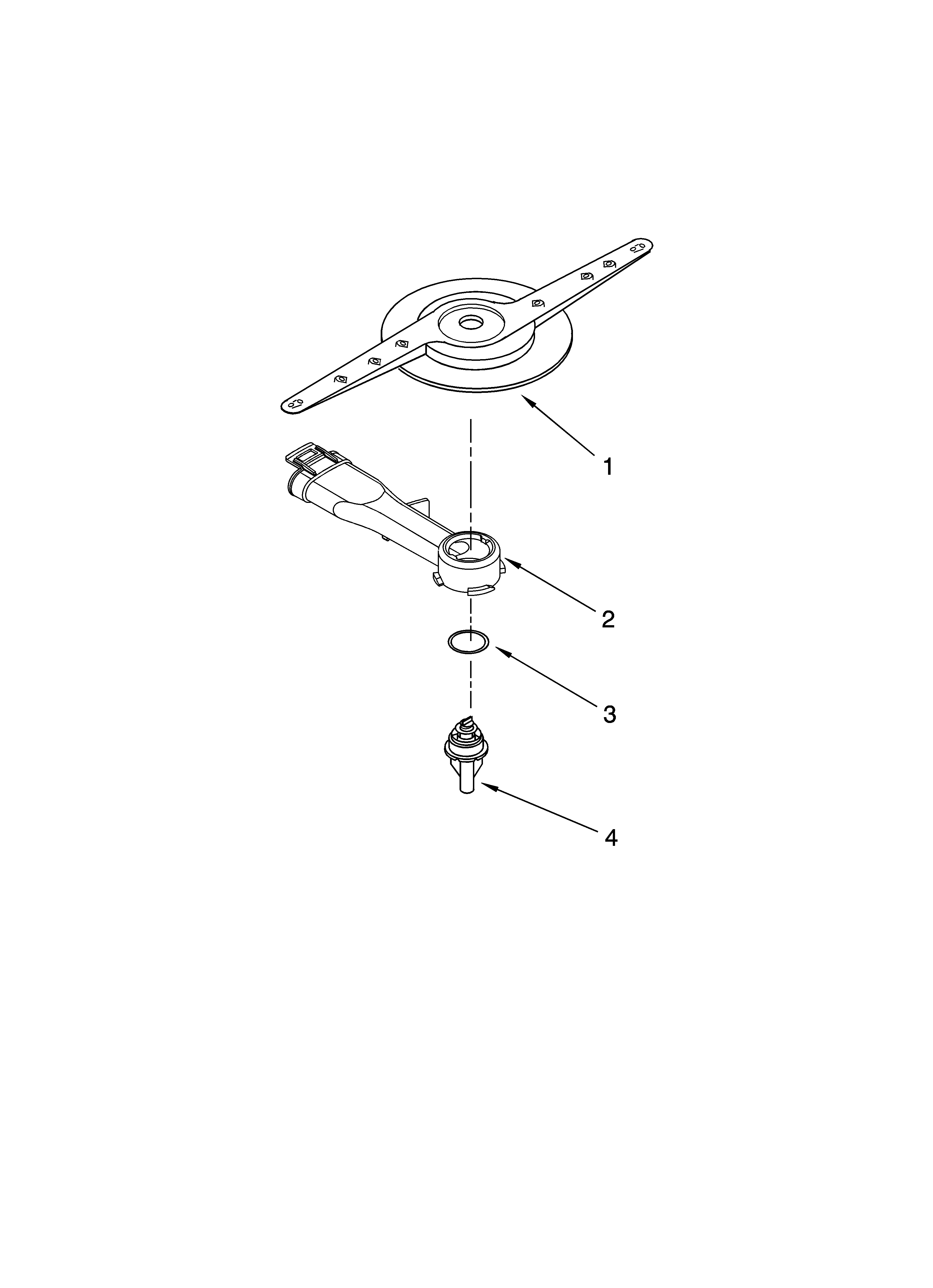 Lower washarm and strainer parts, optional parts (not