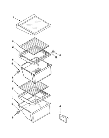 Refrigerator shelf parts