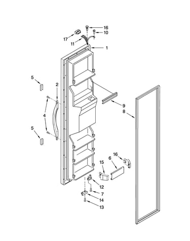 Freezer door parts