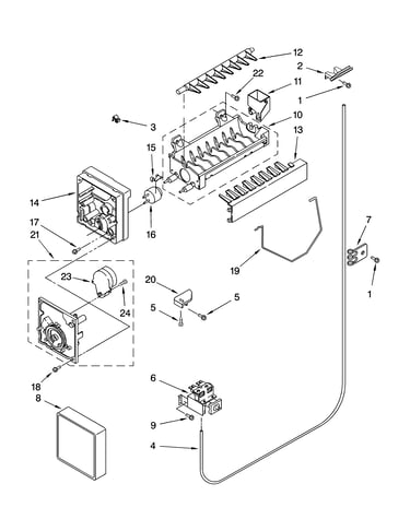 Icemaker parts, optional parts (not included)
