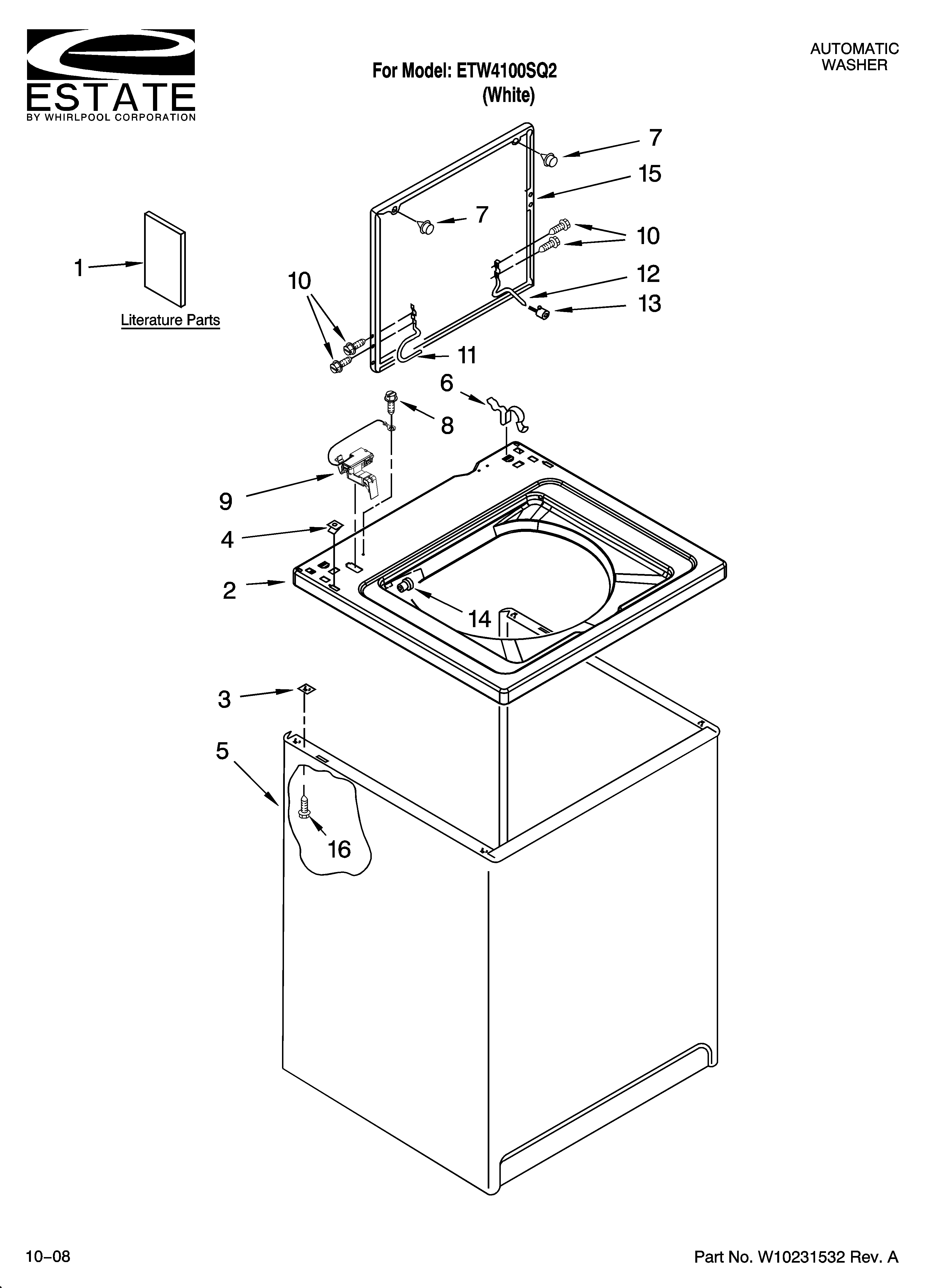 TOP AND CABINET PARTS