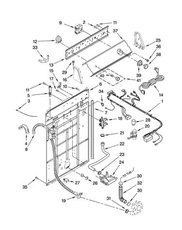 Controls and rear panel parts