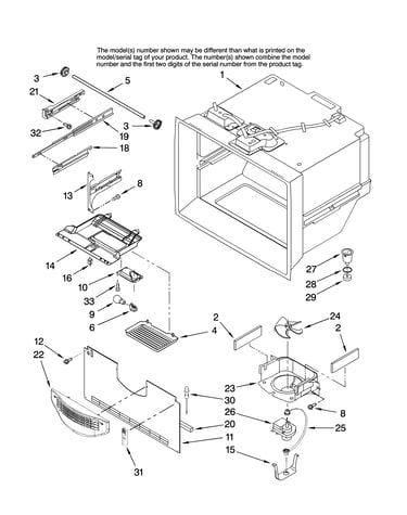 Freezer liner parts