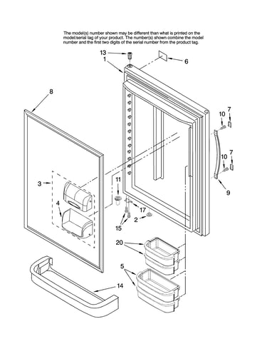 Refrigerator door parts