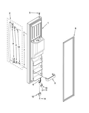 Freezer door parts