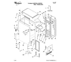 Whirlpool GI15NFRTB2 cabinet liner and door parts diagram