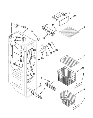 Freezer liner parts