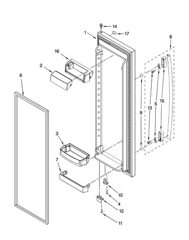 Refrigerator door parts