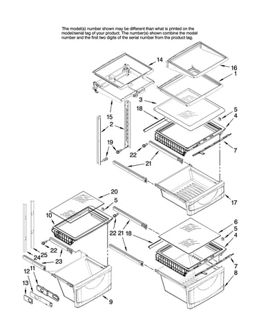 Refrigerator shelf parts