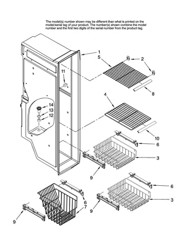Freezer liner parts