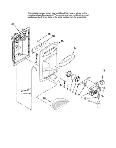 Dispenser front parts