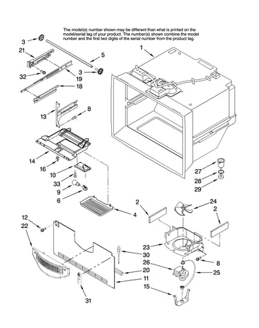 Freezer liner parts