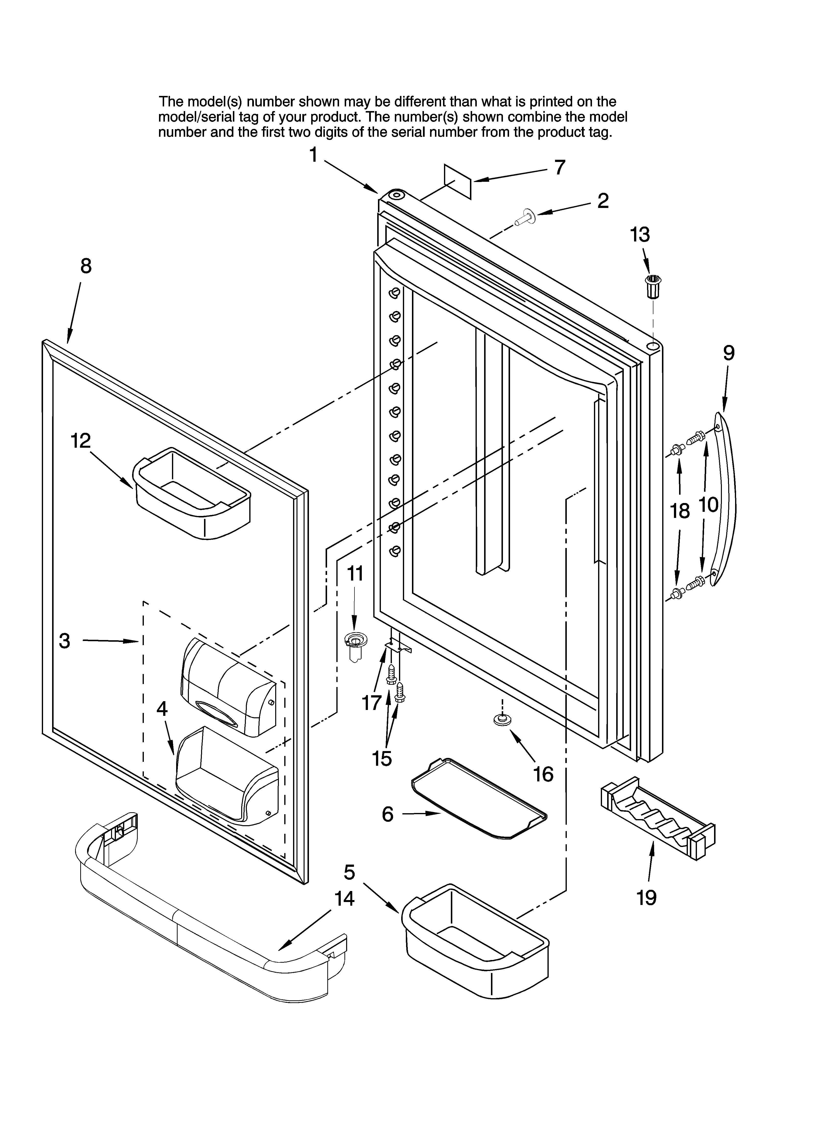 Refrigerator door parts