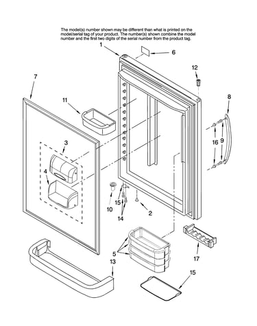 Refrigerator door parts