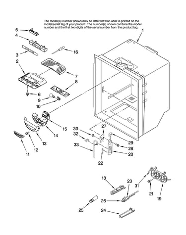 Refrigerator liner parts
