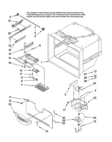 Freezer liner parts