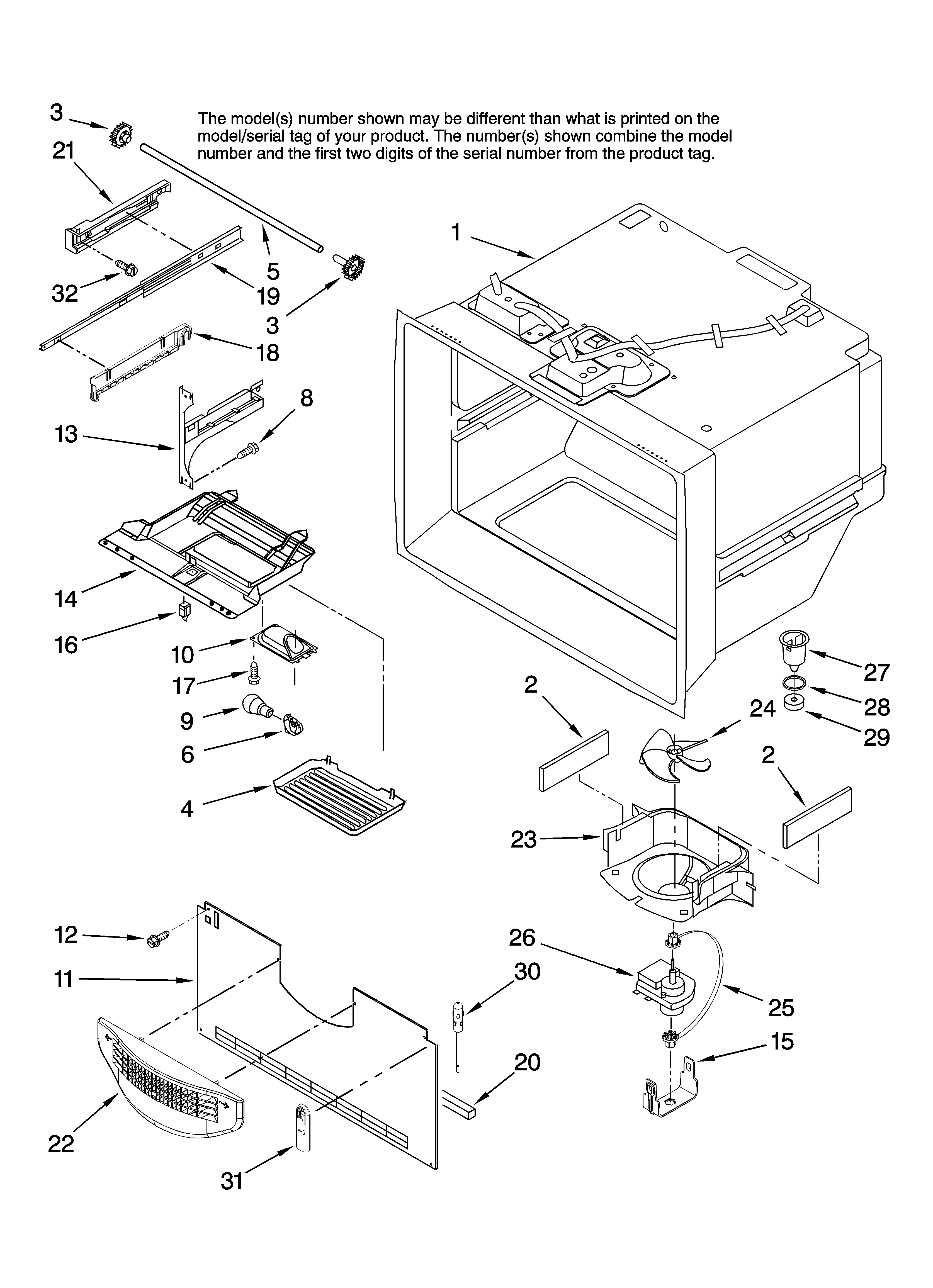 Freezer liner parts