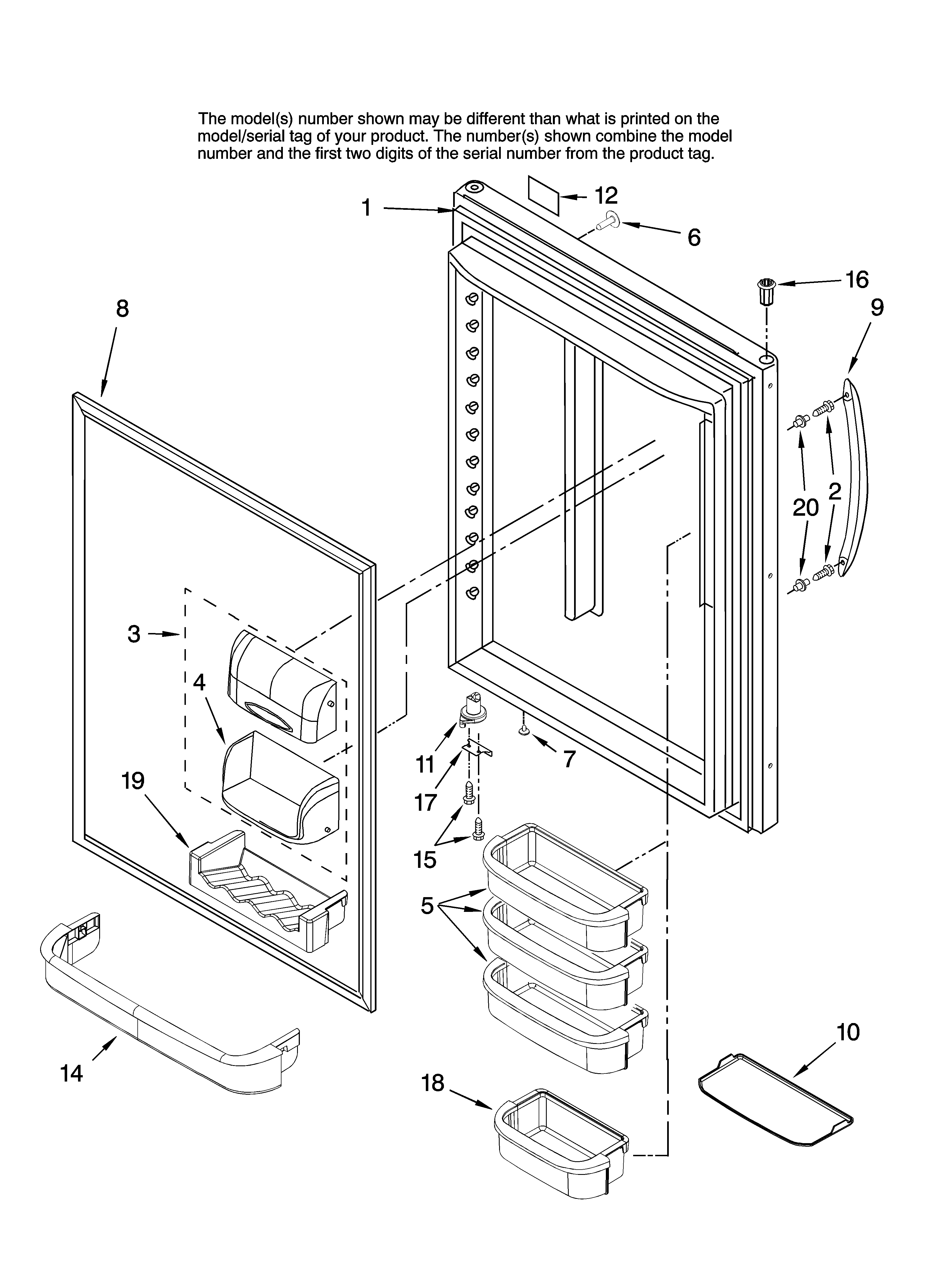 Refrigerator door parts