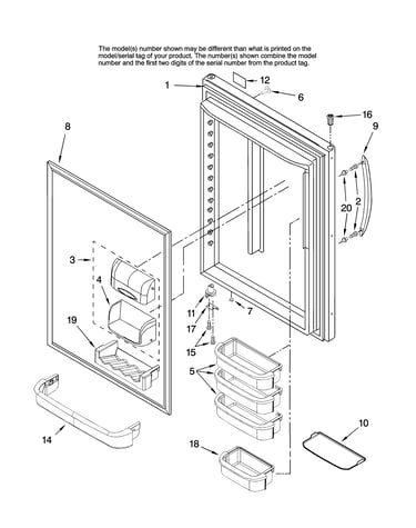 Refrigerator door parts