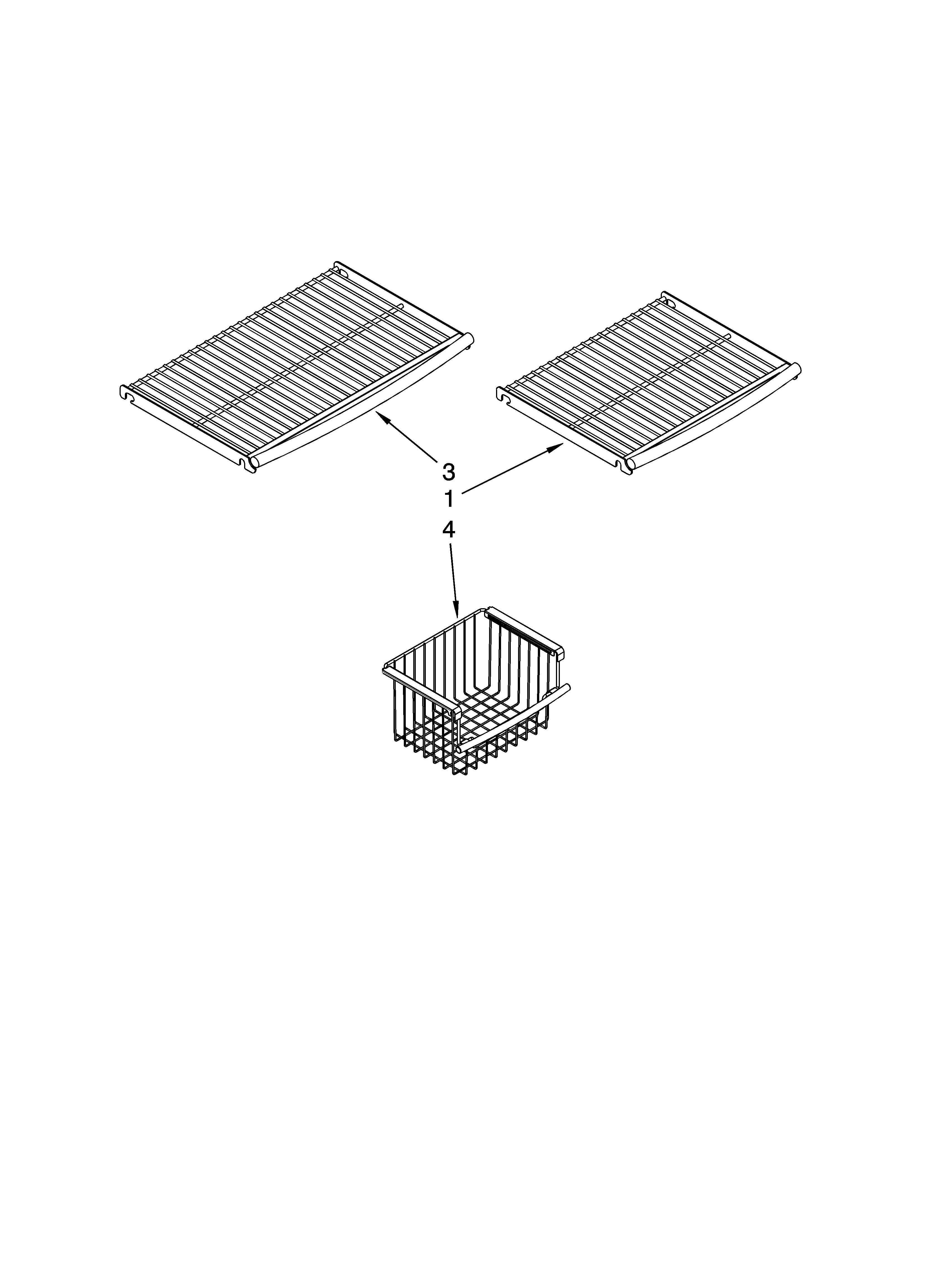 Freezer shelf parts