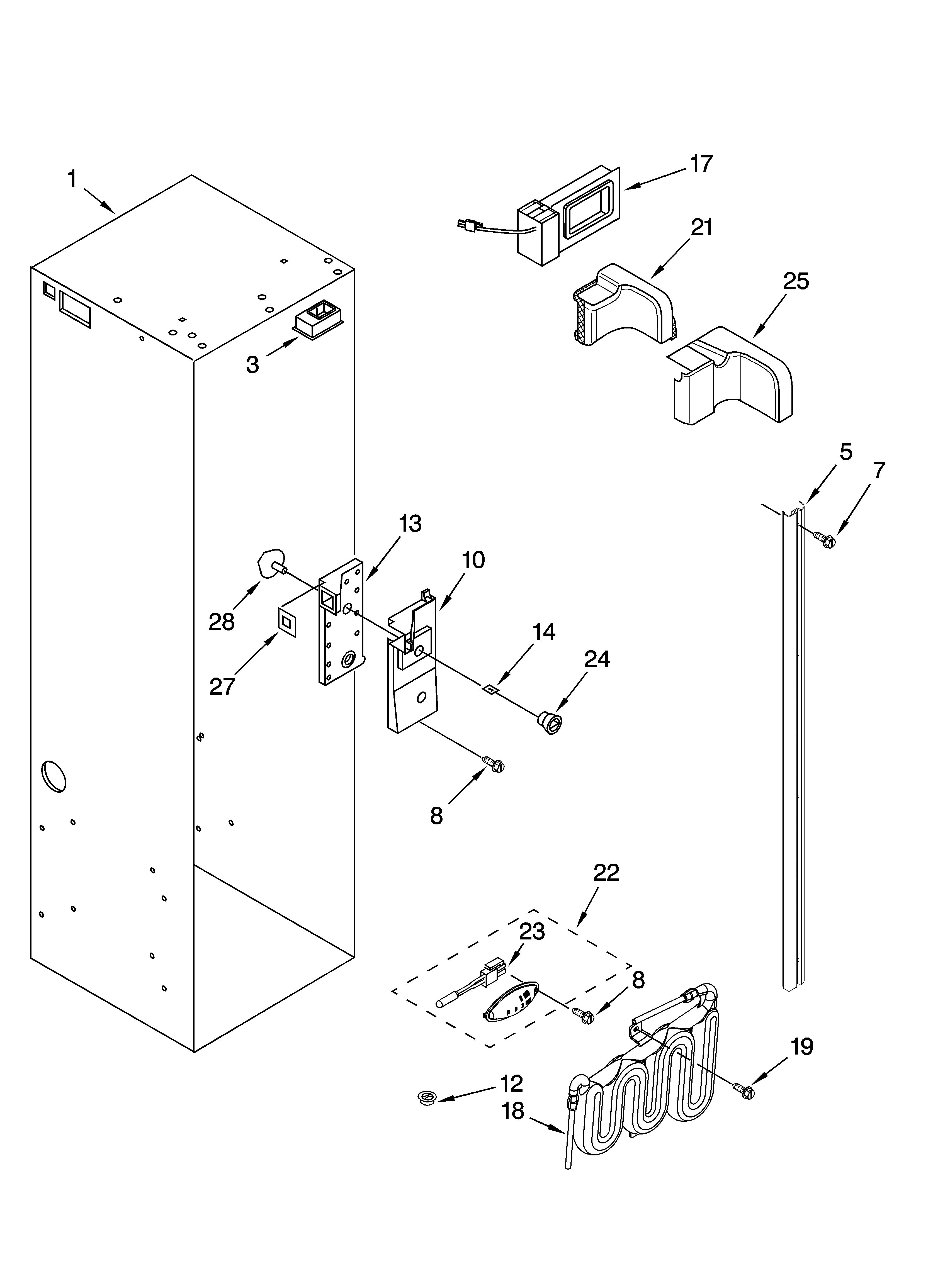 Refrigerator liner parts