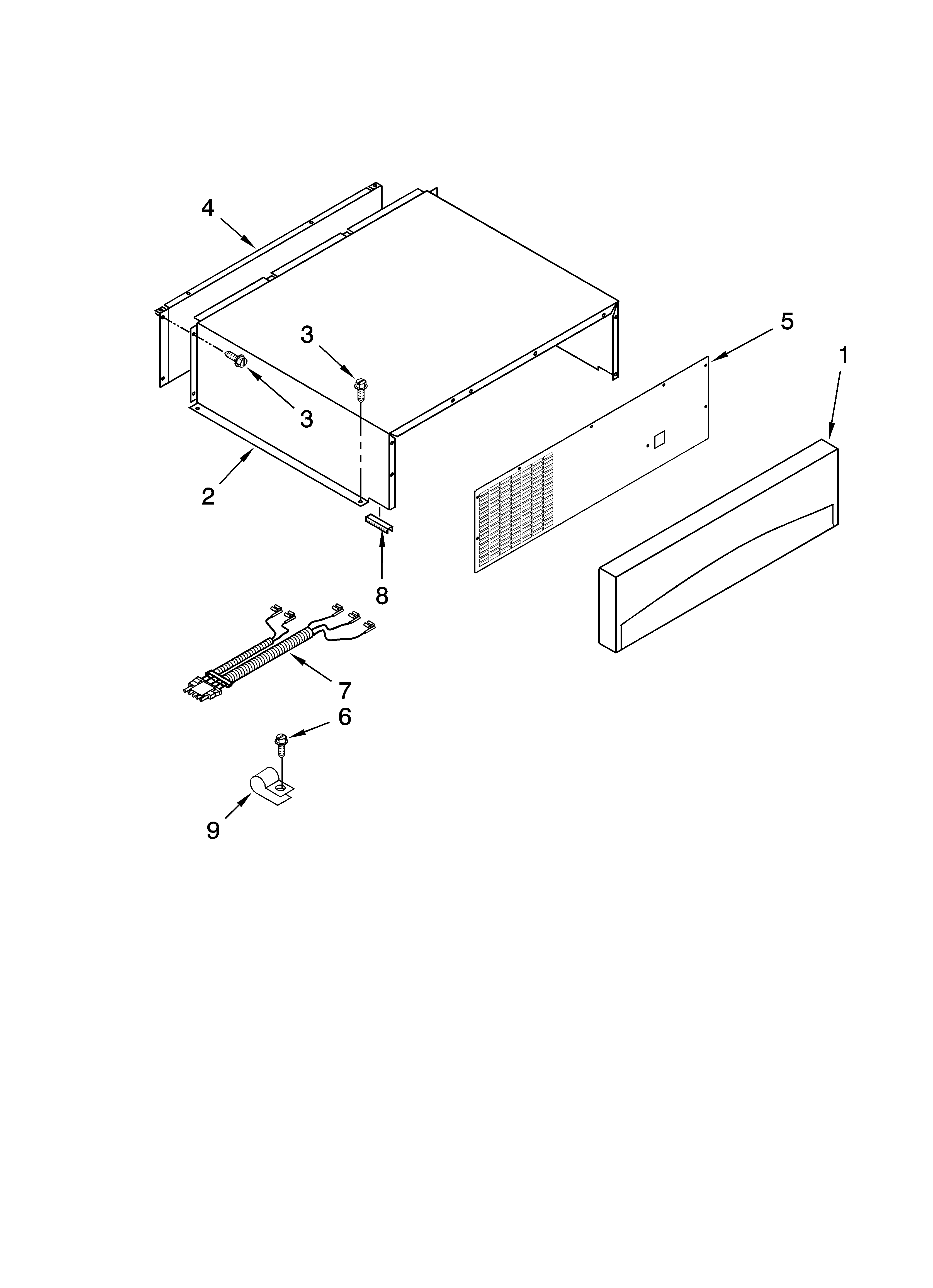 Top grille and unit cover parts
