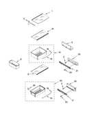 Refrigerator shelf parts