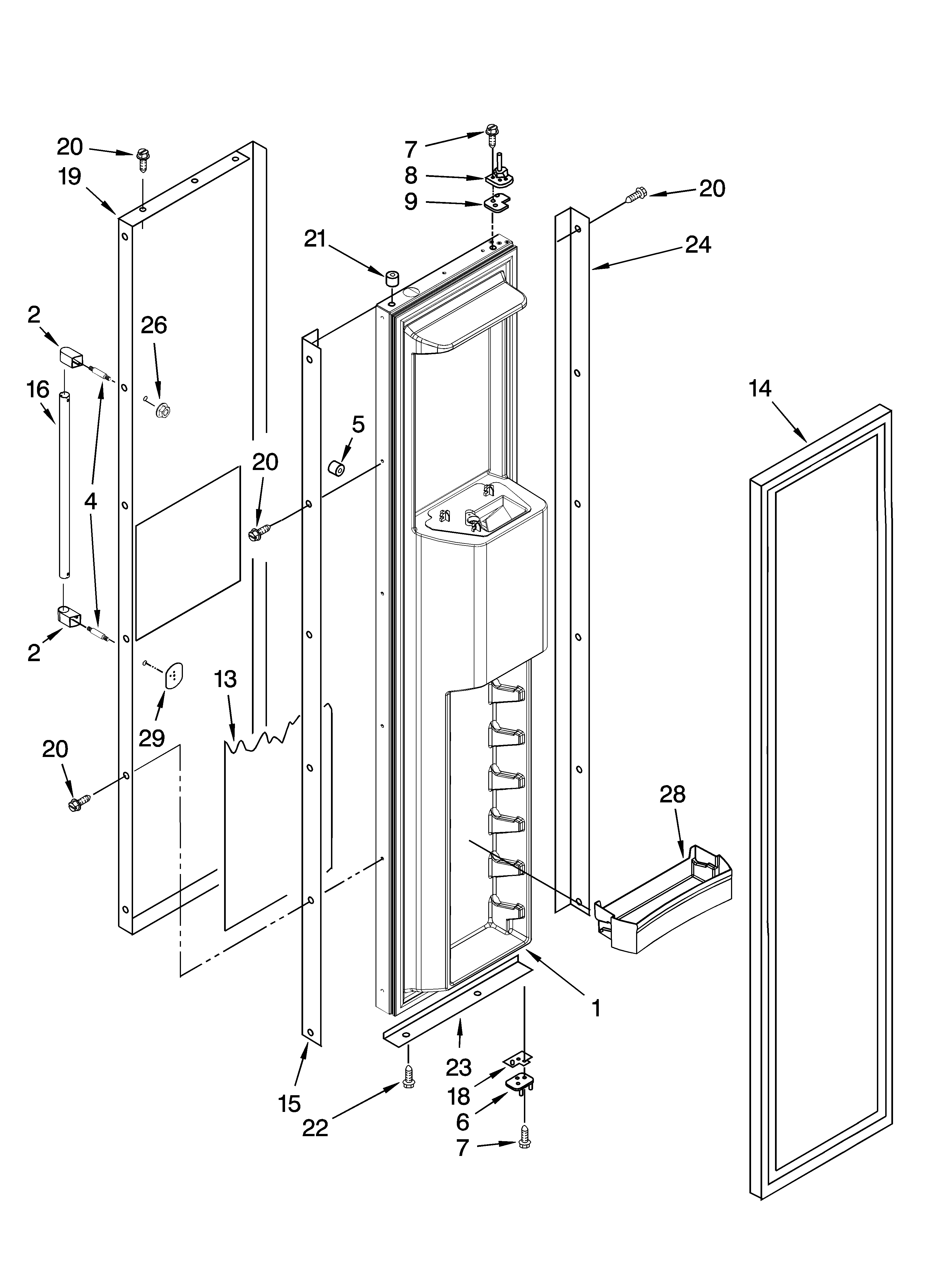 Freezer door parts