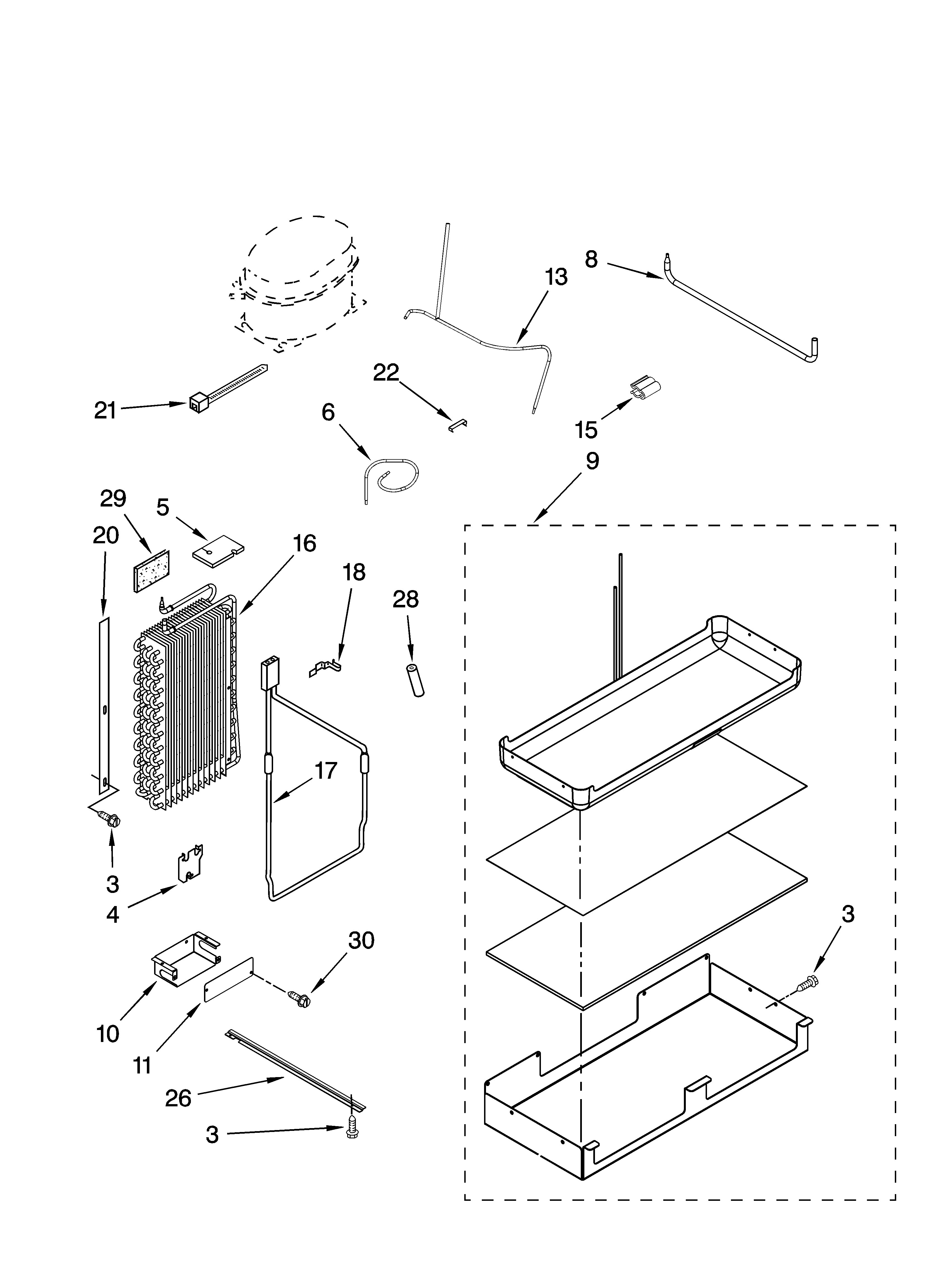 Lower unit and tube parts