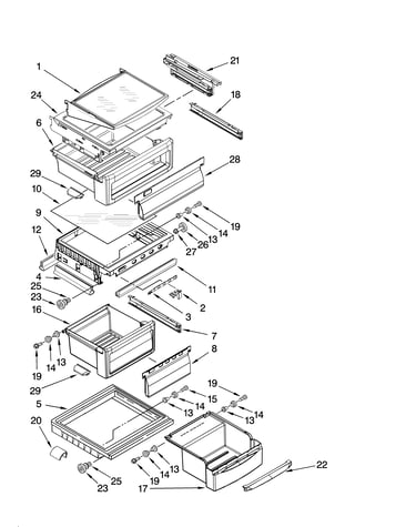Refrigerator shelf parts