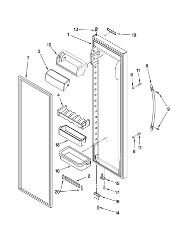 Refrigerator door parts