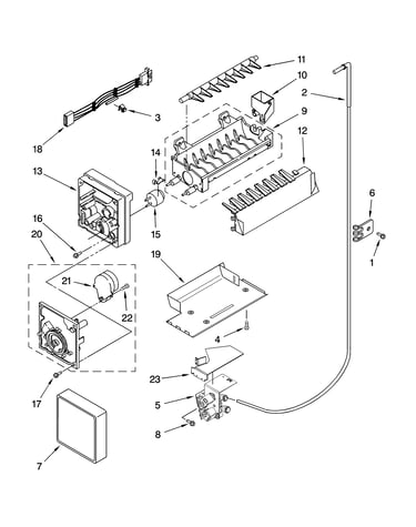 Icemaker parts, optional parts (not included)
