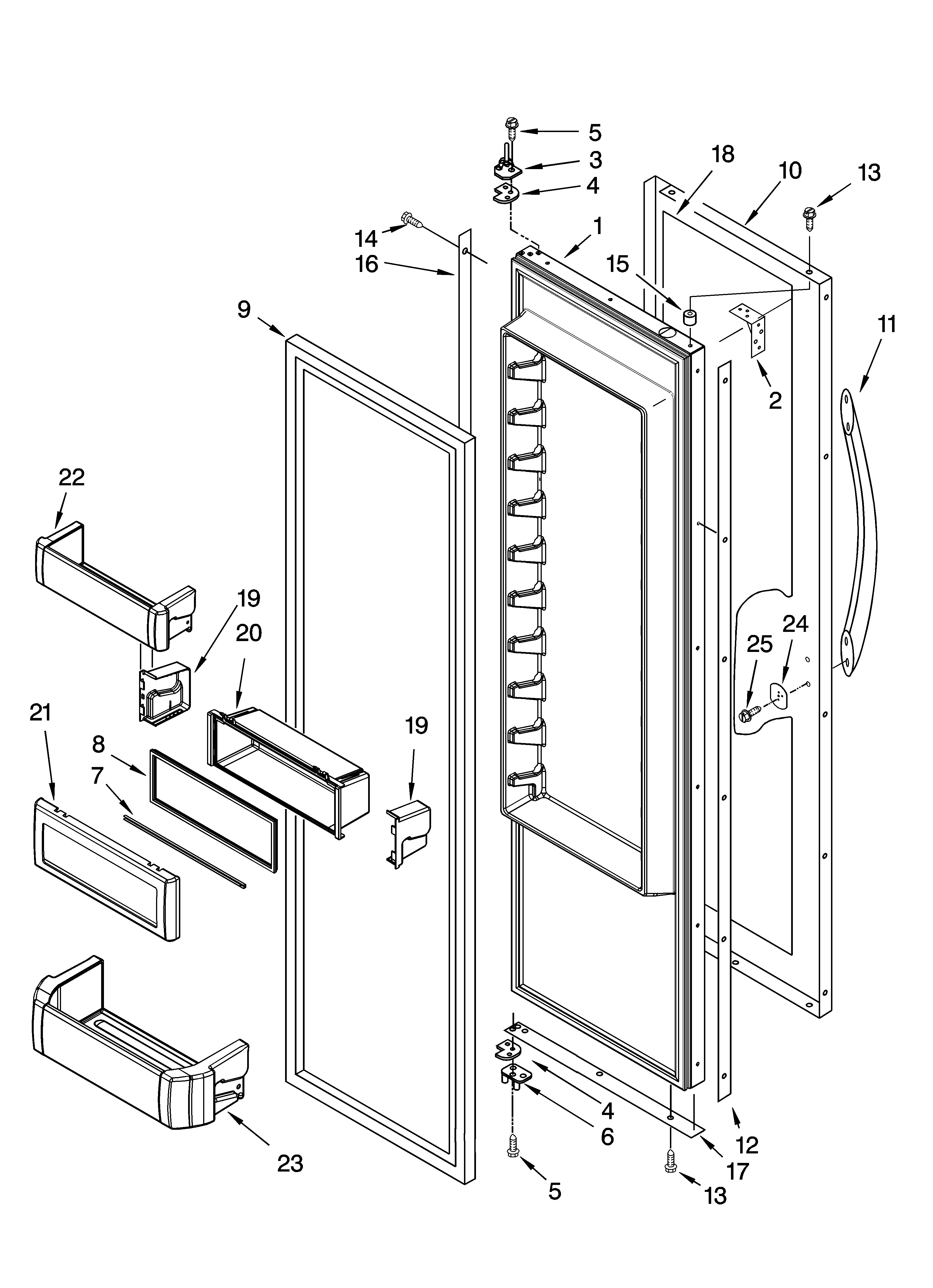 Refrigerator door parts